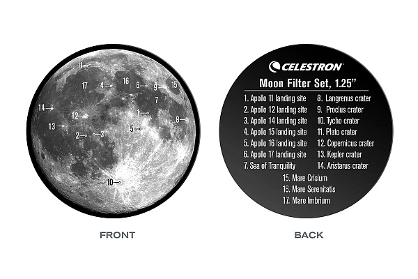 Набор лунных светофильтров Celestron Moon Filter Set - 1.25"